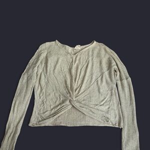 Harper Cream Twist-Front Blouse